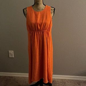 GAP Maternity orange & white sleeveless dress NWT